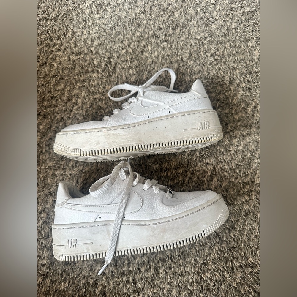 Nike white air force ones
